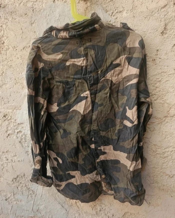 Chemise manche longue motif militaire/camouflage - photo numéro 4