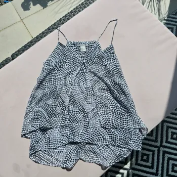 Top debardeur imprimé ecailles bretelles spaghetti  motif taille 36 h&m
