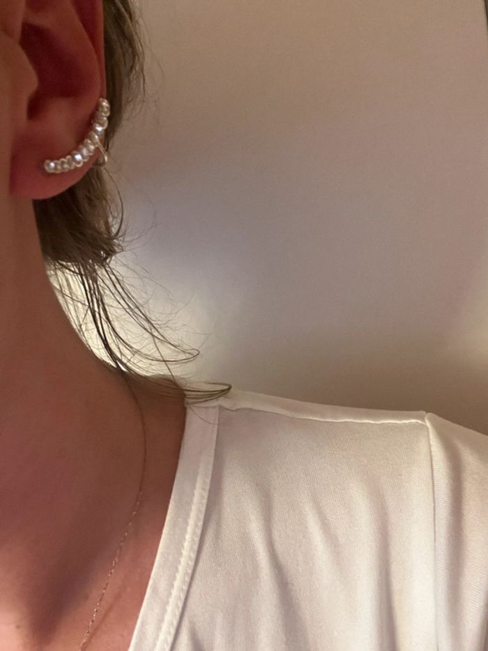 Boucle d’oreille diamants argenté