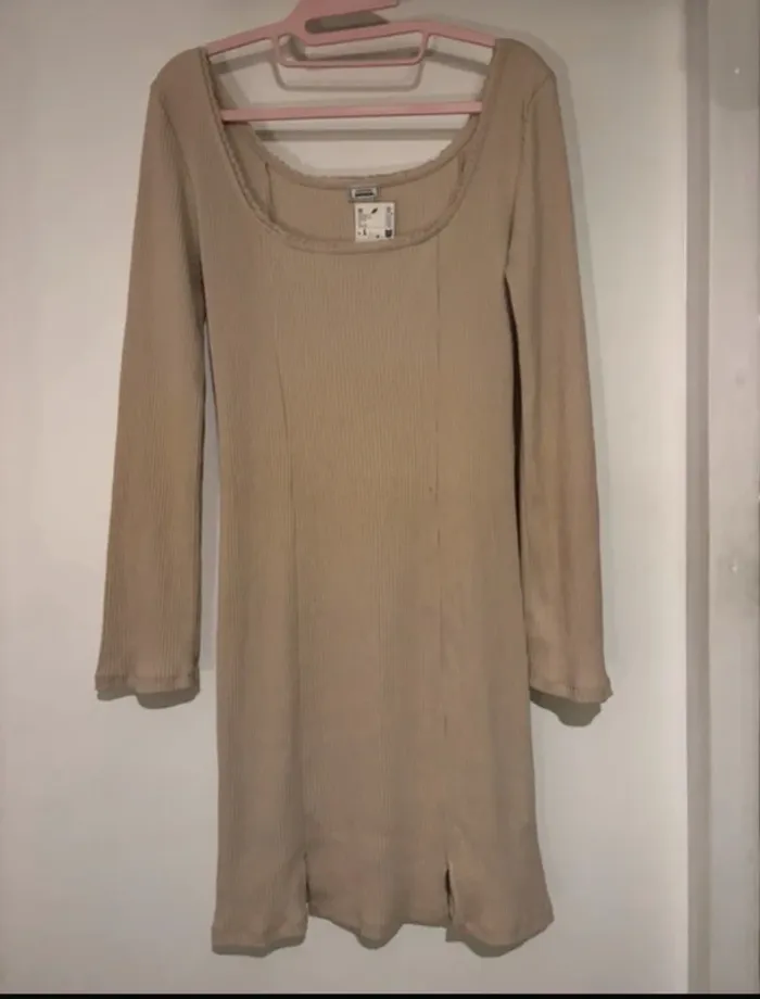 Robe beige côtelée Pimkie - Taille L