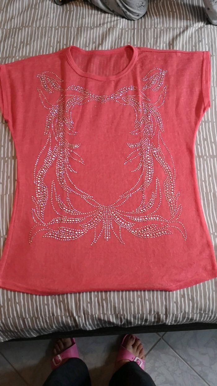 #top femme effet transparent taille unique