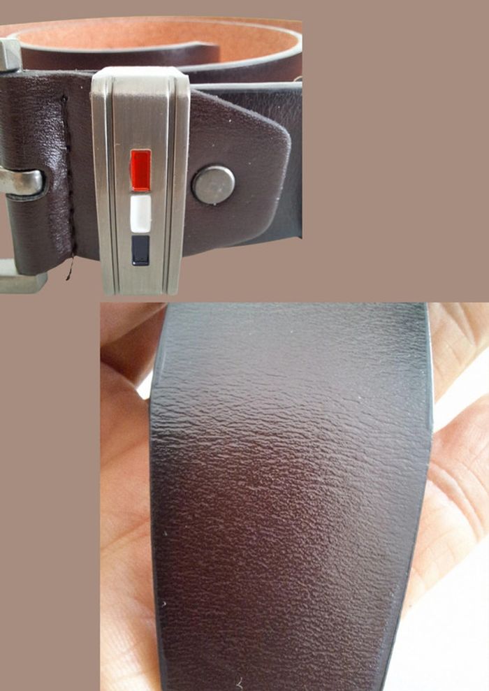 Ceinture aux couleurs de la France cuir PU 125 CM-Marron - photo numéro 7