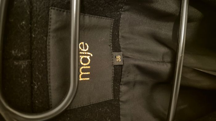 Manteau Maje laine noire - photo numéro 5