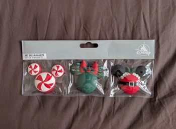 Set de 3 Magnets Mickey & Minnie Noël - Disneyland Paris - Neuf
