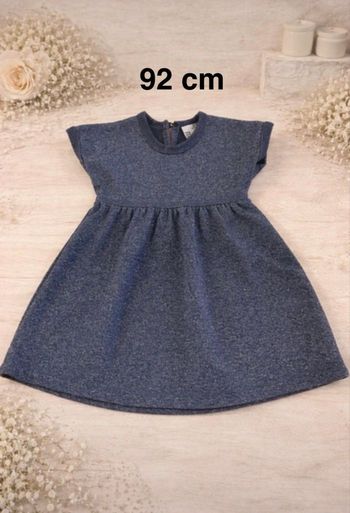 Robe bleu chiné — taille 92 cm (très bon état) 