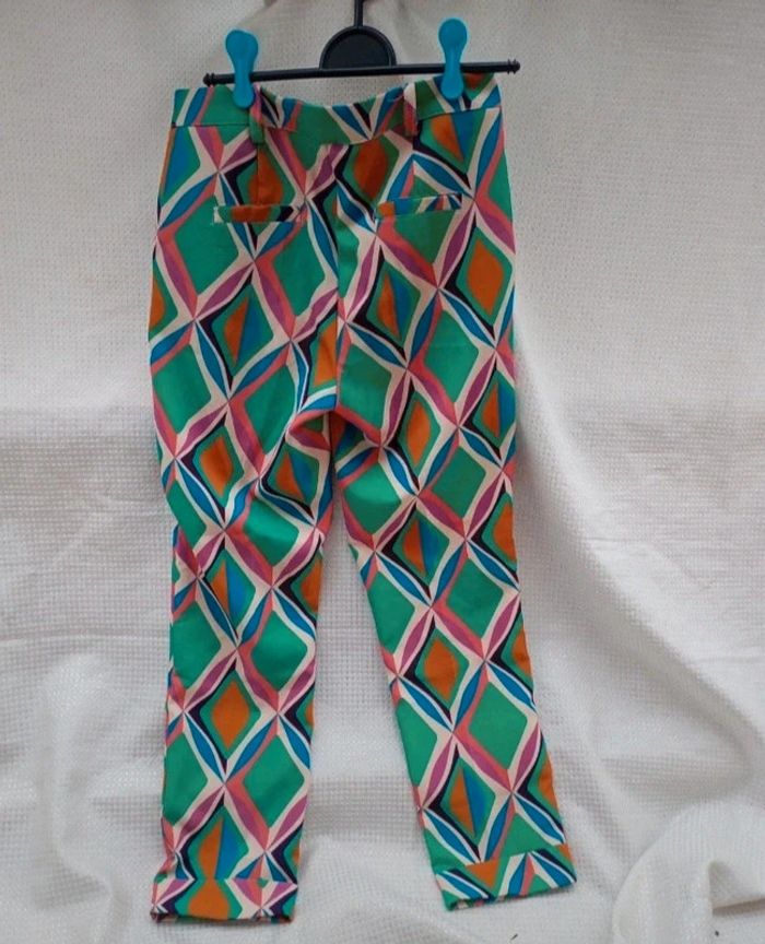 Pantalon femme Dixie – Taille 36 | Imprimé géométrique coloré - photo numéro 2