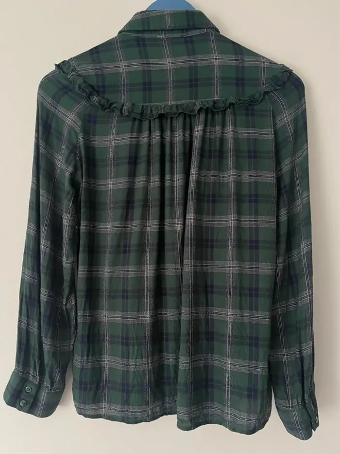 Chemise ou blouse boutonnée Creeks taille 36 motif carreaux style classique - photo numéro 2