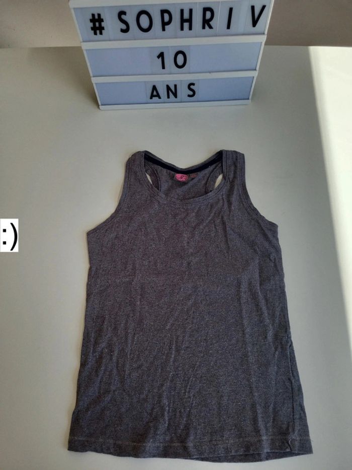 Débardeur gris 10 ans