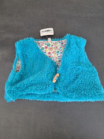 bolero peluche turquoise 18 mois