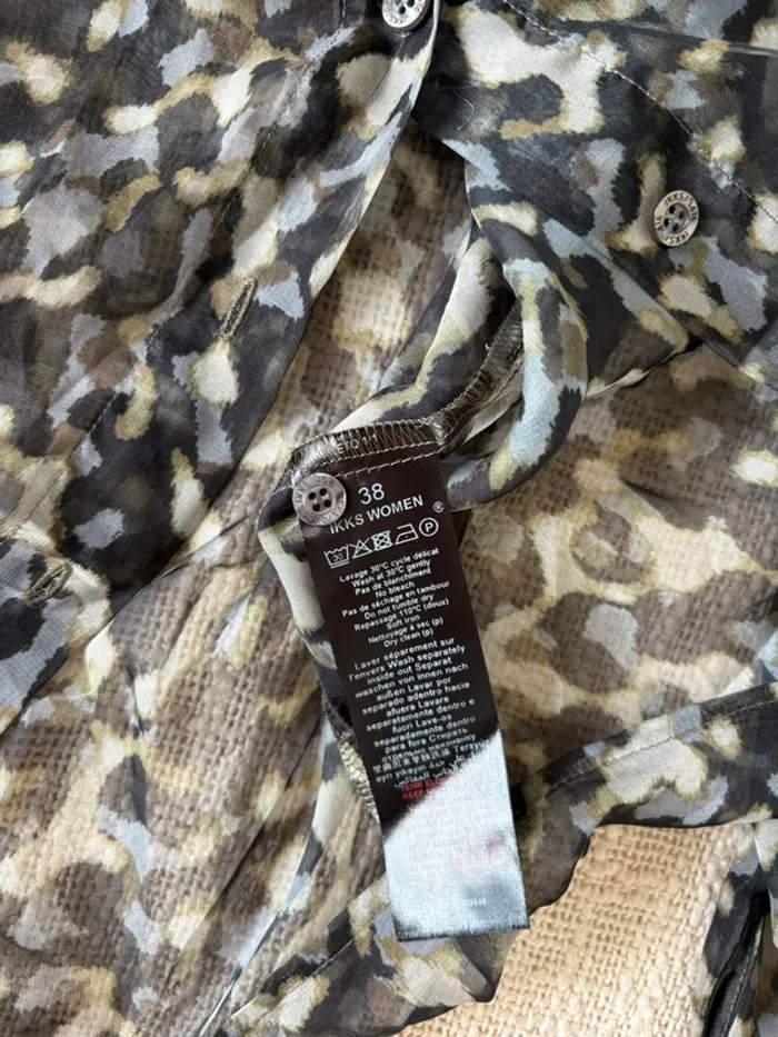 Chemise légère IKKS, taille 38 kaki - photo numéro 5