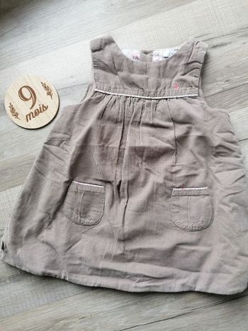 Robe velours 9 mois fille