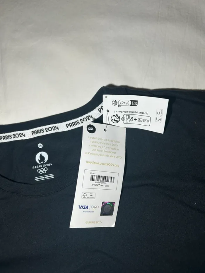 T-shirt noir jeux olympiques Paris 2024 - photo numéro 6