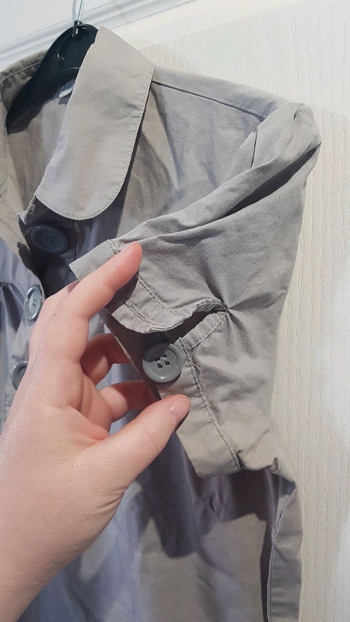 Haut façon chemise grise Mim - photo numéro 3