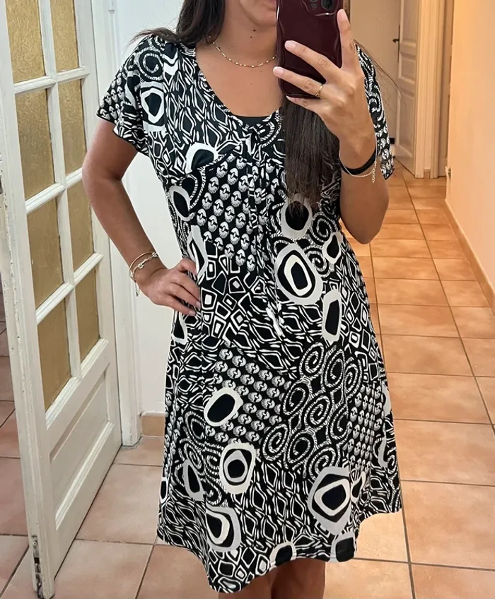 Superbe robe casual vintage - taille S/M - fashion express