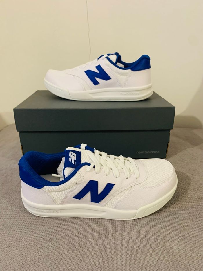 Basket new balance 300 blanc et bleu - photo numéro 2