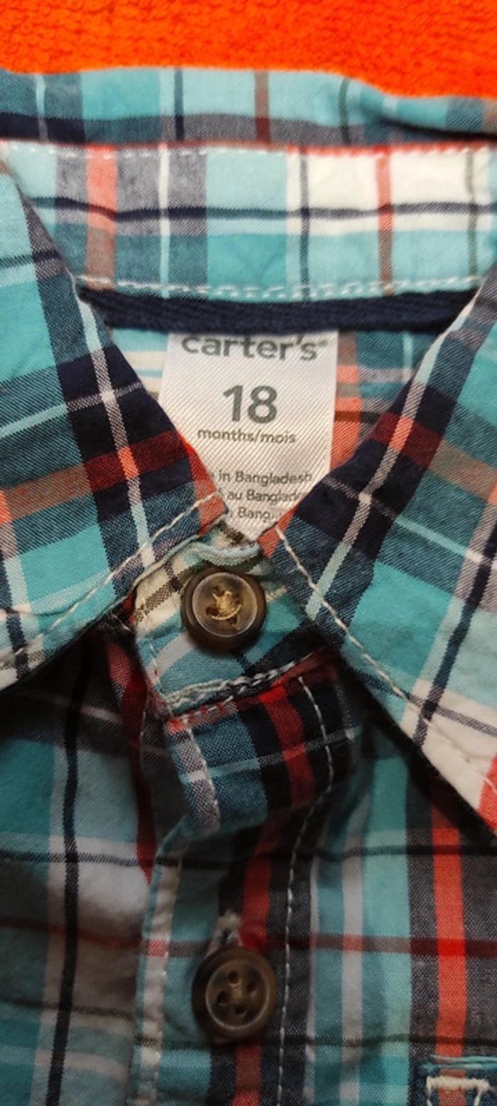 Chemise manches longues Carter's 18 mois - photo numéro 3