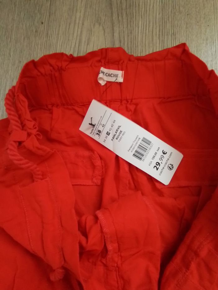 Pantalon fluide rouge - photo numéro 3