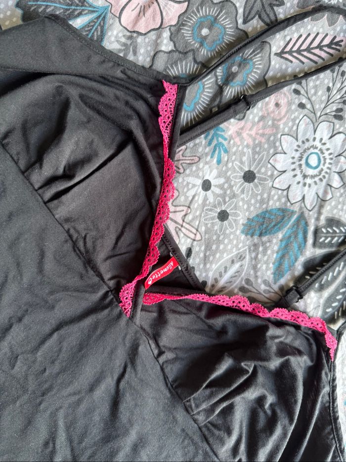 Caraco noir et rose - Taille L / XL - photo numéro 2