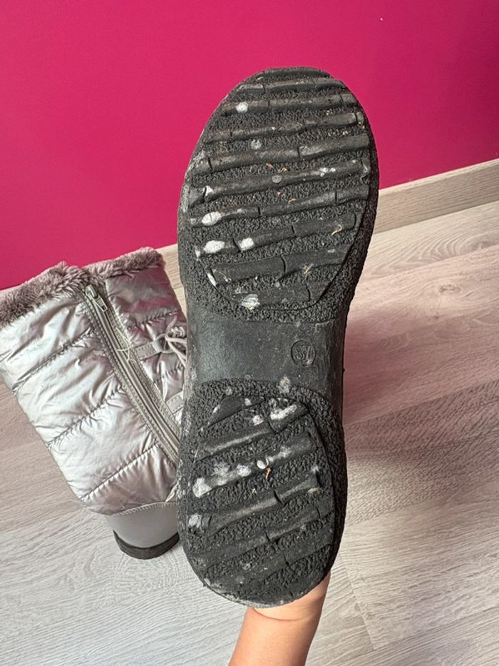 Bottes de neige enfant argenté 37 bon état🩶 - photo numéro 8