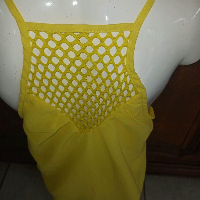 Top long jaune taille unique