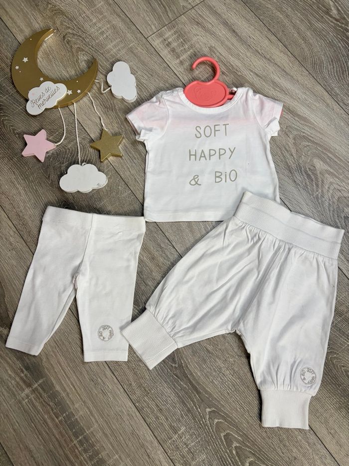 Ensemble bébé fille 3 pièces blanc 1 mois - photo numéro 6