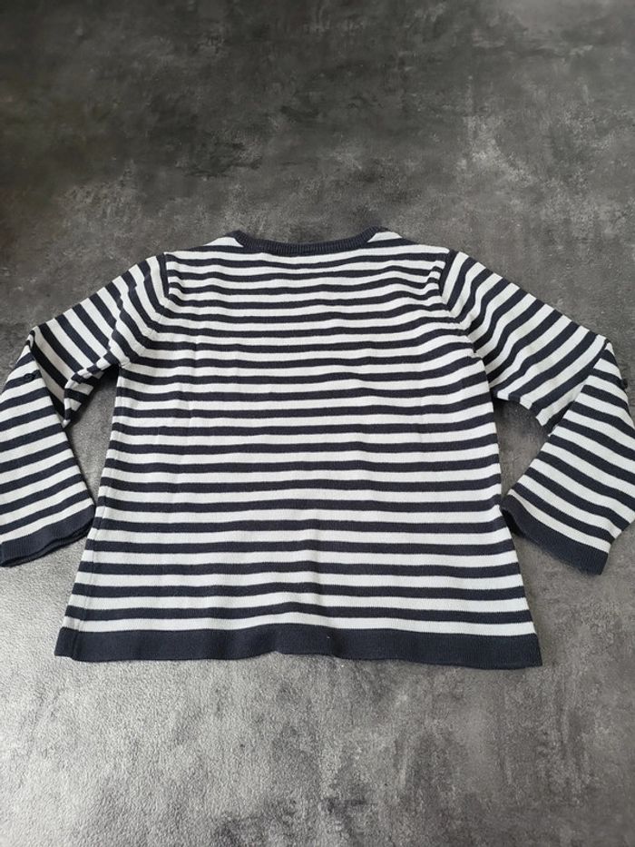 Pull fin marinière fille 5 ans okaidi très bon état - photo numéro 8