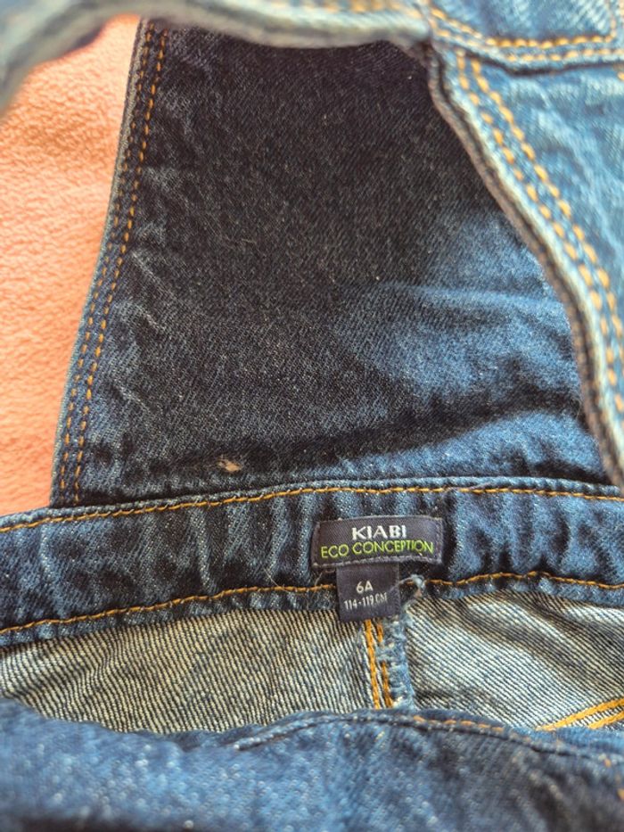 Salopette short en jean 6 ans - photo numéro 4