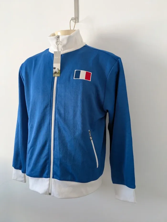Veste brodés zippée neuve sport - Kick it profashion - taille M - photo numéro 2
