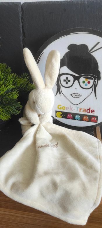 Doudou Lapin Mouchoir Baby Nat' BN3521 Naturel Beige Knuffel Jaune Marron