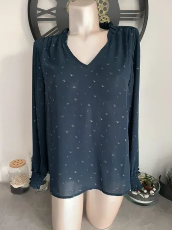 Blouse femme bleu