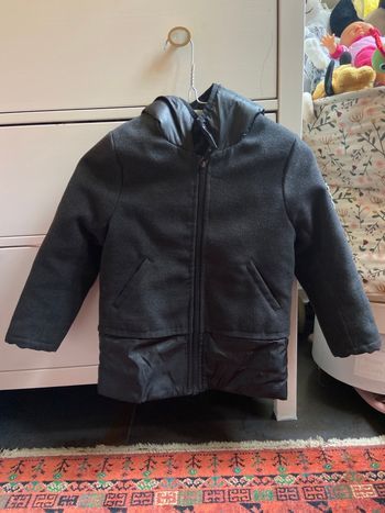 Manteau habillé hiver garçon 6 ans gris noir IKKS