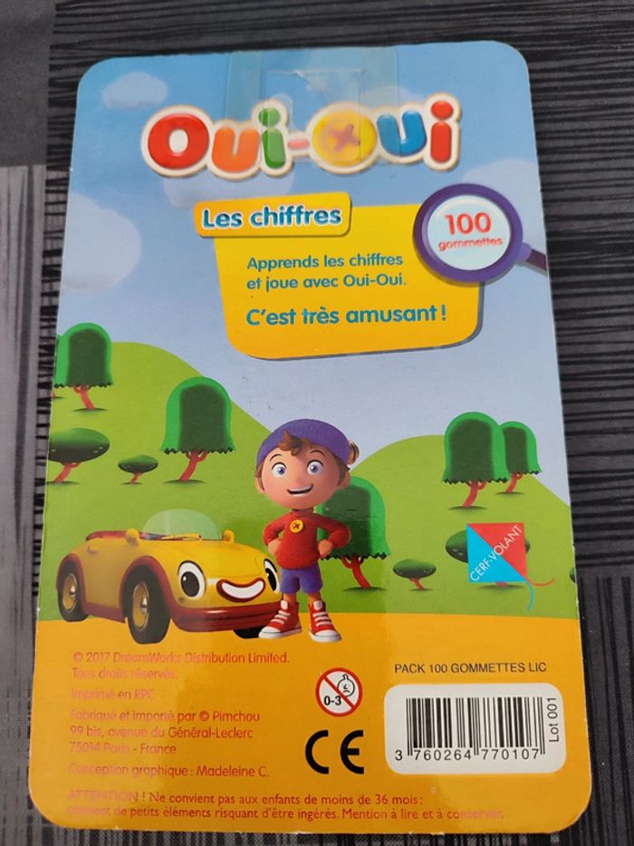 Jeu de 100 gommettes, les chiffres. Oui-Oui - photo numéro 2