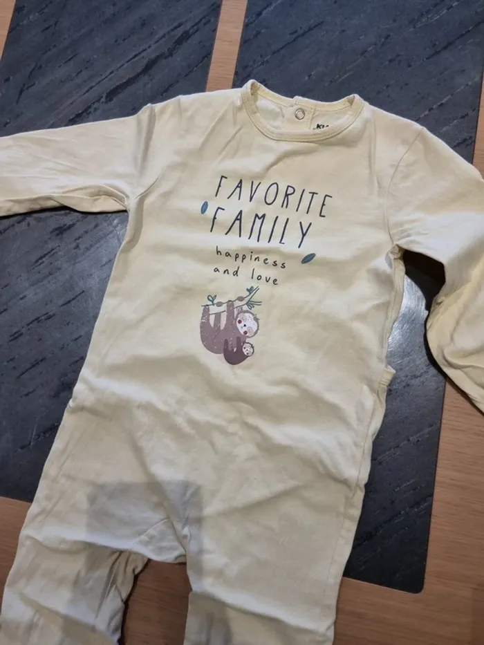 Pyjama grenouillère 36 mois jaune kiabi