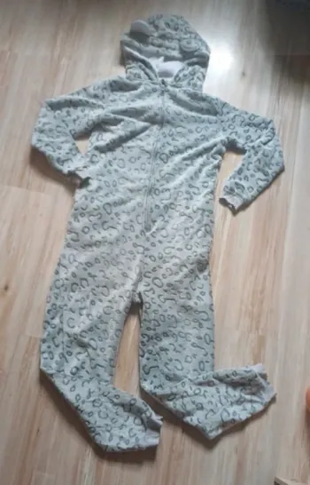 Combi Pyjama chaud une pièce leopard taille S