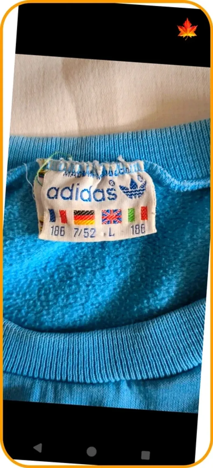 Sweat Adidas Vintage 90s L - photo numéro 7