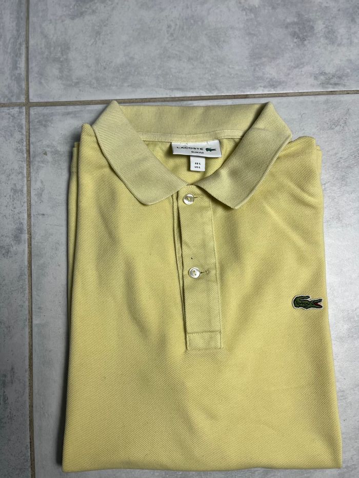 Polo Lacoste jaune canari homme – Taille S