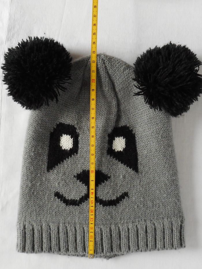 Bonnet Panda gris et noir - Enfant - photo numéro 8