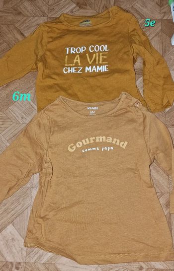Lot 2maillot message 6mois