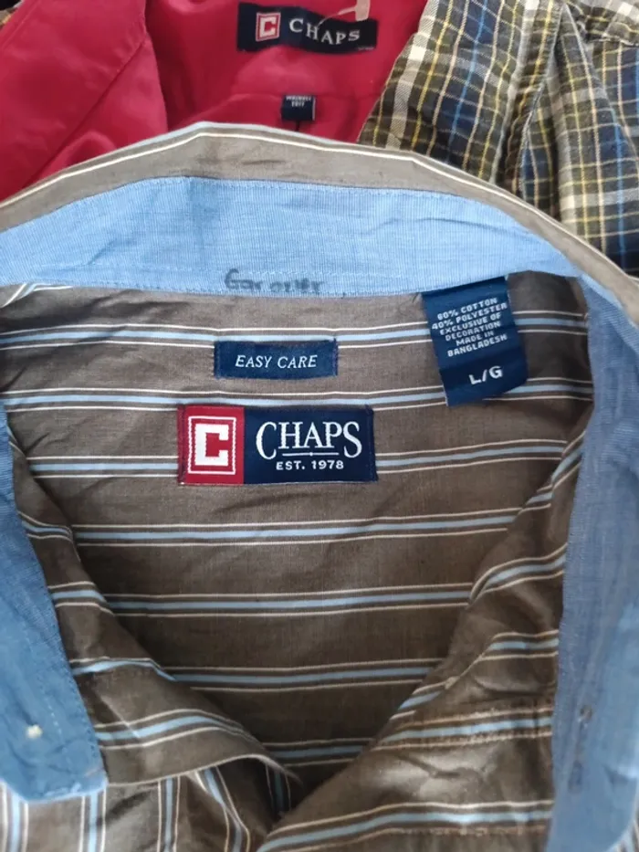 Chemise manche longue chaps easy Care taille L - photo numéro 6
