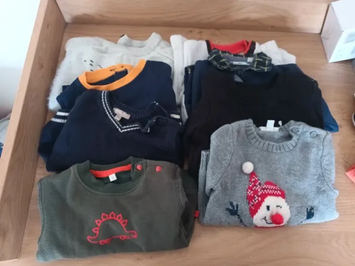 Lot pull bébé hiver