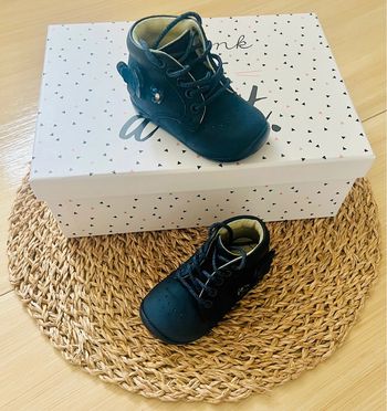 Bottillons cuir nubuck Vertbaudet