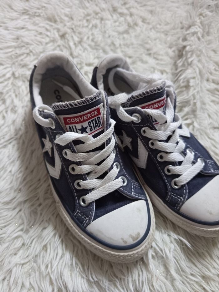 Converses basses enfant bleues - photo numéro 2