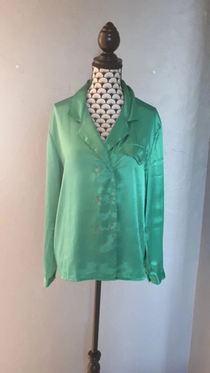 Chemisier effet soie 100% polyester