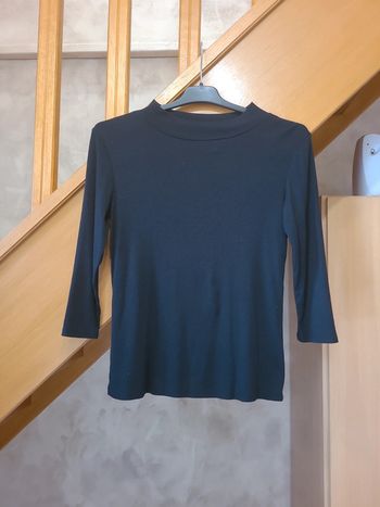 T-shirt manches 3/4 noir