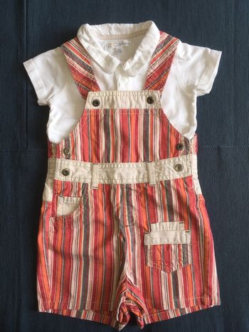Ensemble polo + salopette 9 mois Kitchoun/Kiabi