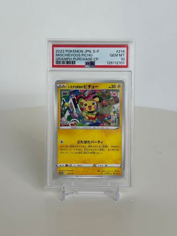 Mischievous Pichu #214 S-P Graniph Promo 2022 Japonais PSA 10 Gem Mt