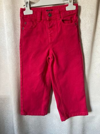 Pantalon jeans fuschia 3 ans kiabi