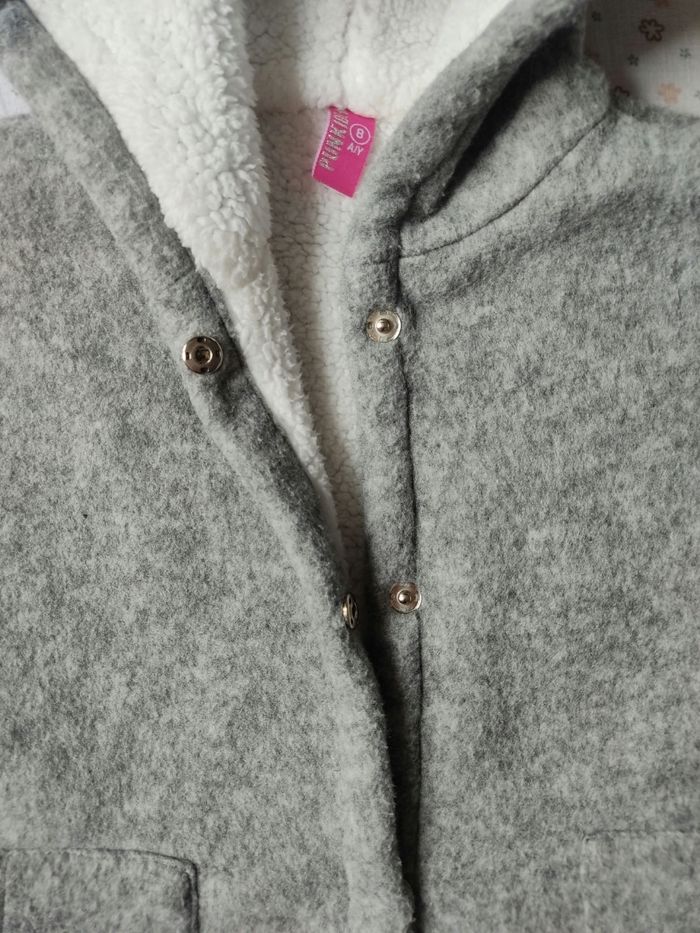 Manteau/poncho gris polaire Punkidz - Taille 8 ans - Très bon état - photo numéro 5