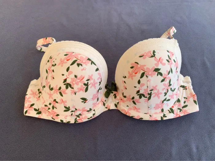 Soutien-gorge Princesse Tam Tam beige à fleur 90D - photo numéro 2