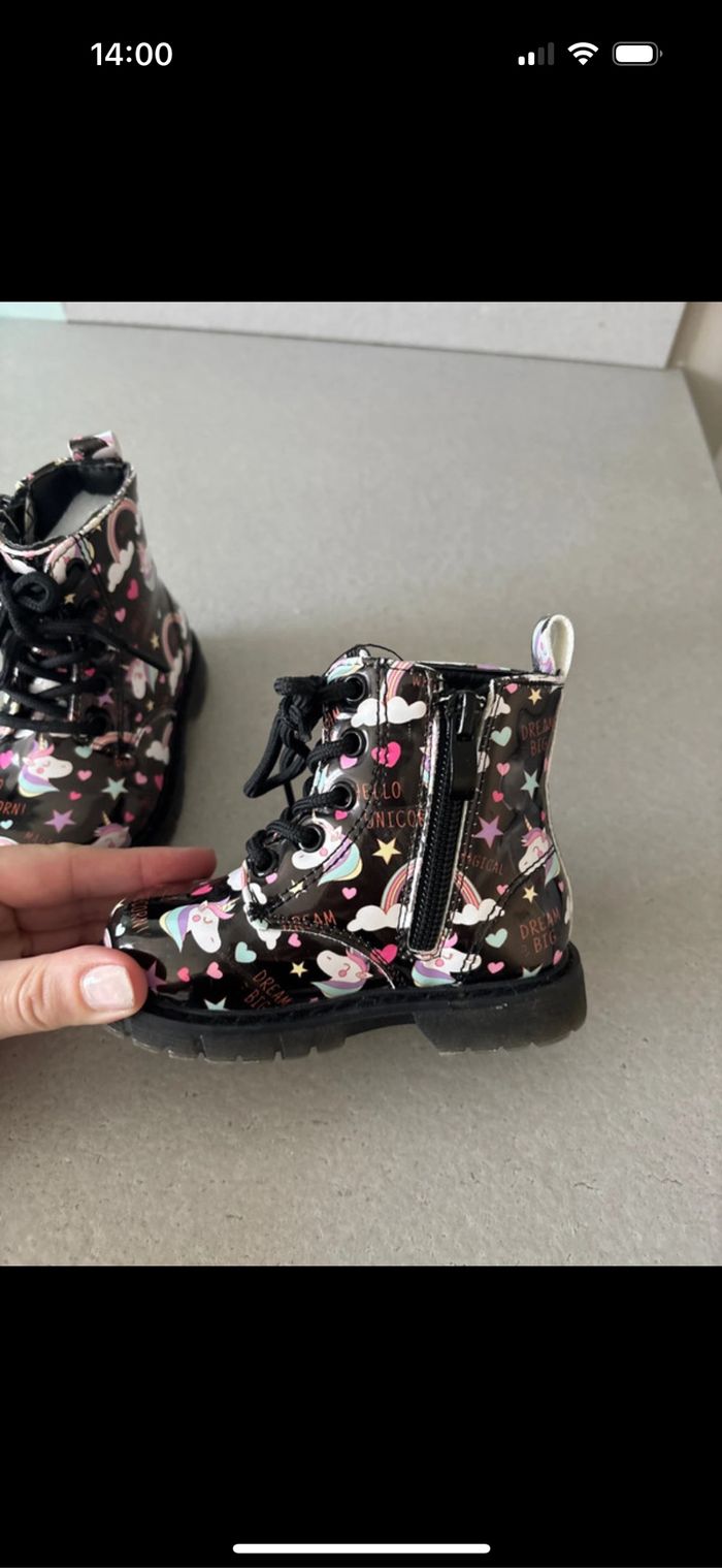 Chaussures montantes bébé fille arc-en-ciel/ licorne 21 - photo numéro 3